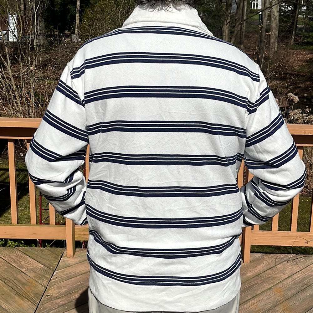 Lands’ End nautical cotton-blend sweater L - Picture 3 of 6